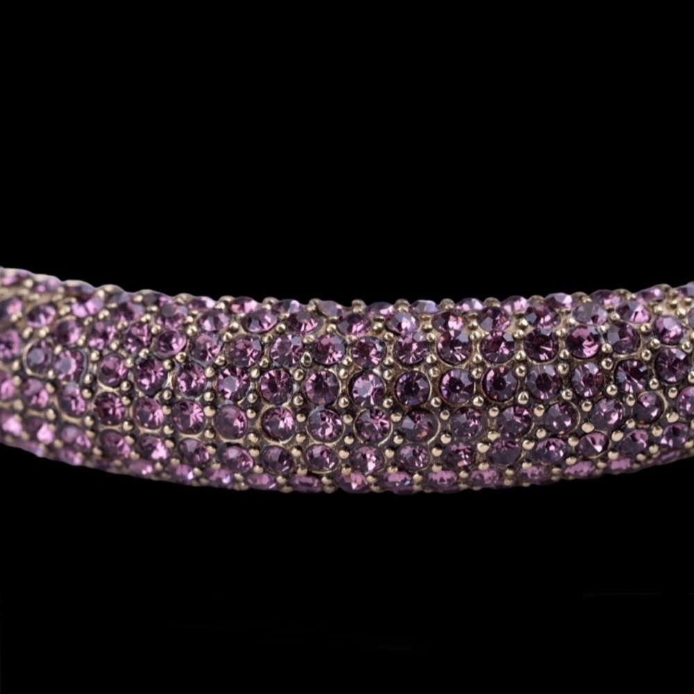 Heidi Daus Pink Crystal Hinge Bangle Bracelet - Picture 5 of 5